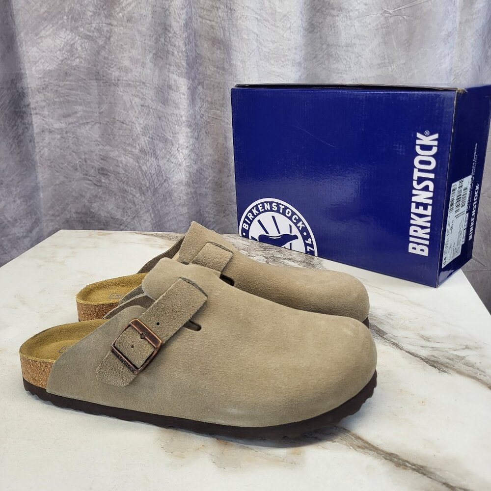Birkenstock Boston BS Taupe Clog Narrow Fit Size 44 Men's 11